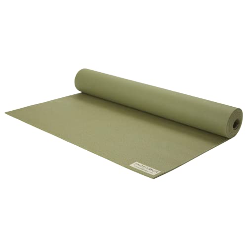 JadeYoga Harmony Yoga Mat - Durable & Thick Gym Fitness Mat, Non-Slip Natural Rubber Yoga Mat - Home Exercise & Stretching Mat, Workout Mat - Yoga, Pilates & Meditation for Women & Men - color: Olive Green, size: 74"