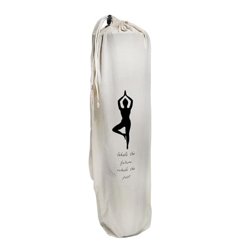 Yoga Mat Bag Cover -100% Canvas Lightweight,Washable Yoga Dust Bag With Adjustable Strap