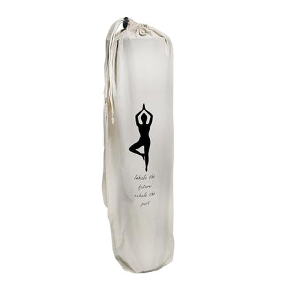 Yoga Mat Bag Cover -100% Cotton Lightweight,Washable Yoga Dust Bag With Adjustable Strap