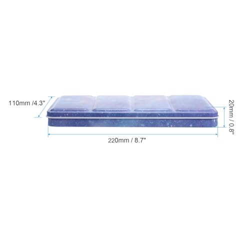PATIKIL Empty Watercolor Palette, Metal Watercolor Tin with 28pcs Full Pans Paint Case with Lid Paint Box for Travel Gouache Oil Painting, Blue 28 Wells - color: Blue, style: 28 Wells