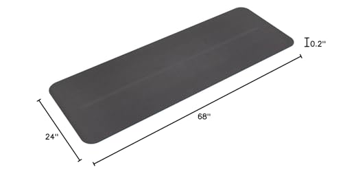 Manduka Begin Yoga Mat 68" - 5mm Cushioning | Comfortable, Lightweight & Reversible with Alignment Stripe | Budget-Friendly | 68 x 24 inches - style: Steel Grey Mat