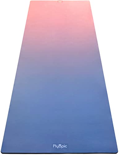 Plyopic All In One Yoga Mat | Luxury Sweat-Grip Mat/Towel Combo | Ideal for Yoga, Hot Yoga, Bikram, Pilates, Workout & Exercise | Eco-Friendly Natural Rubber - color: Ombre
