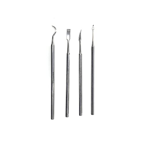 CYNAMED 4 Pc Stainless Steel Spatula Wax & Clay Sculpting Tool Set - Unique Set of 4 - style: 4PC