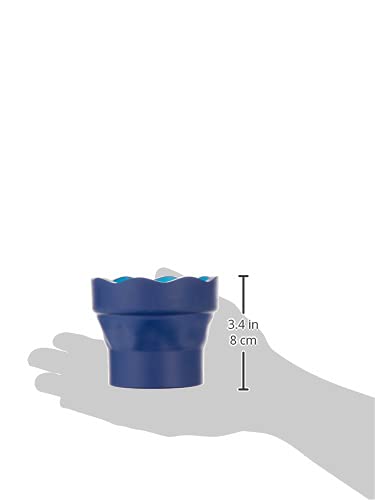 Faber Castell Plastic Click and Go Water Cup, Blue - color: Blue