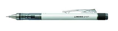 Tombow Mechanical Pencil, Monograph 0.5mm, White (DPA-134A) - color: White