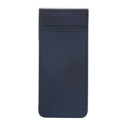 Leather Pen Sleeve Case for Fountain Pens, Multi Pen Holder Organizer, Handmade Full Grain Leather Pouch, Durable Protective Pen Cover, Classic Pen Storage Gift (Blue) - color: Blue