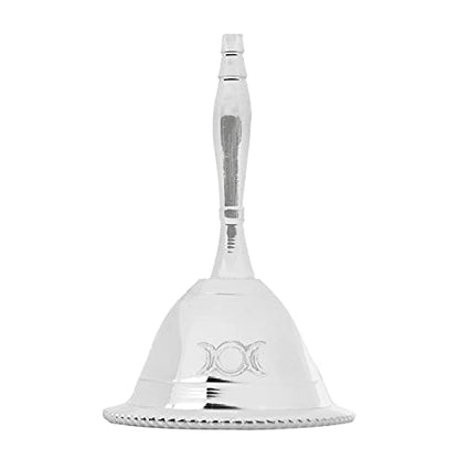 Altar Bell - Silver Plated - 3 Inches H (Triple Moon) - color: Triple Moon