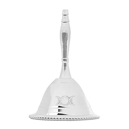 Altar Bell - Silver Plated - 3 Inches H (Triple Moon) - color: Triple Moon