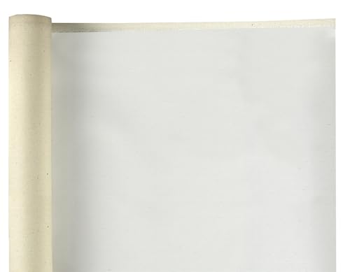 Creative Mark Spectrum Universal Unstretched Cotton Canvas Roll - 72" x 6 Yards 12 oz (14.5 oz Primed) Double Primed, Rich White Acid-Free Acrylic Priming, Canvas Rolls for Painting