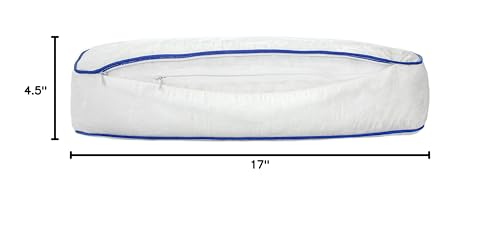 Nature's Guest Adjustable Cervical Neck Roll Bolster Pillow for Sleeping, Neck Pain Relief, Spine Support, Travel, Leg Support, Pregnancy, Cotton Cover, Hypoallergenic Microfiber Fill