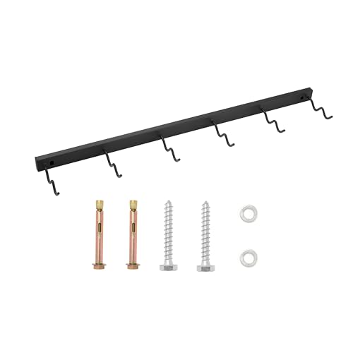 LAT Pulldown Storage,LAT Bar Organizer,LAT Pulldown Attachments.Attachment Storage Rack for Mag Grip - Home Gym Fitness Heavy Duty A-Frame Stand and Gym Wall Storage.（Pay attention to the spacing between hooks when hanging items） - color: Black-TH
