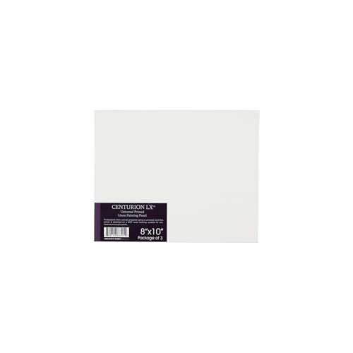 Centurion All-Media Primed Linen Panels - 8x10 3 Pack - 11oz Universal Primed Canvas Boards for Painting, Mounted on MDF Wood, Non-Warping, Ideal for Artists, Professionals, and Painters - size: 8"x10"