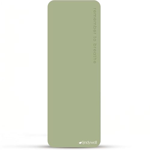 Lindywell Pilates Yoga Workout Mat Non Slip 6mm, 8mm, 10mm Thick - 6ft x 26in - color: Aloe, size: 10mm