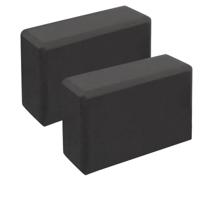 Leikefitness Yoga Blocks 2 Pack,Lightweight-High Density Eva Foam Soft Non-Slip for Yoga, Pilates, Meditation 9"×6"×3" - color: Black