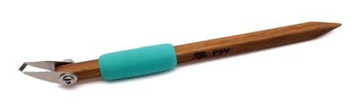 The Original DiamondCore Tools P9V Slim Reach V Tip 4 mm Carving Tool for Pottery, Clay Carving, Sgraffito and Ceramic Surface Design - color: P9v