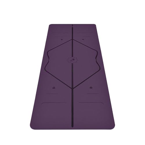 Liforme Classic Yoga Mat - Patented Alignment Design, Ultimate Grip | Eco-friendly, Non-Toxic, Sweat-Resistant, long, wide, 4.2mm thick mat for comfort, recommended for Hot Yoga, Free Yoga Bag - color: Purple