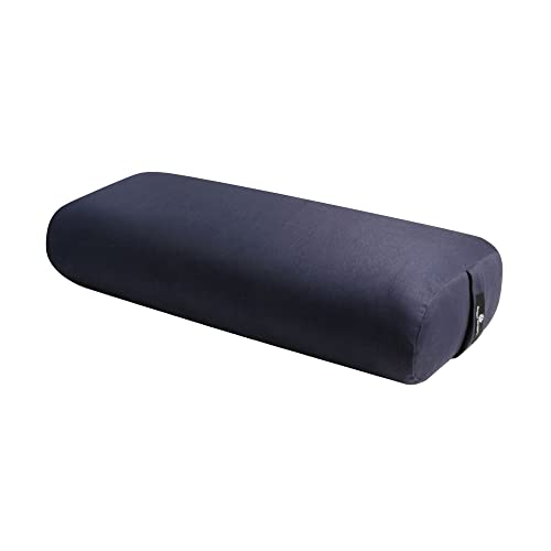 Hugger Mugger Standard Yoga Bolster - Firm, Supportive, Handmade, Durable - color: Blue