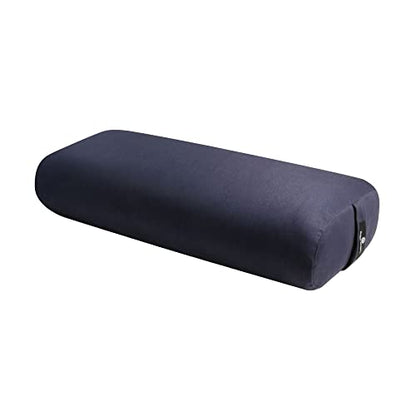 Hugger Mugger Standard Yoga Bolster - Firm, Supportive, Handmade, Durable - color: Blue
