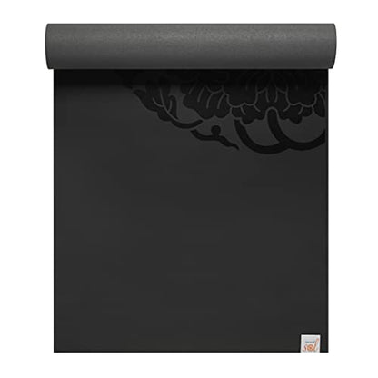 Gaiam Dry-Grip Yoga Mat, Non-Slip, Hot Yoga - color: Black (XL)