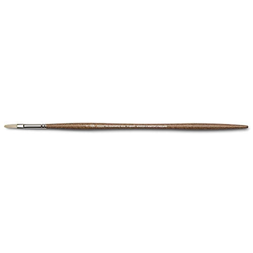 Winsor & Newton Artists' Oil Synthetic Brush, Filbert #2 | Synthetic Flagged Bristles, Excellent Color Carrying Capacity, Handmade in England, For Oil Paint - style: Filbert #2