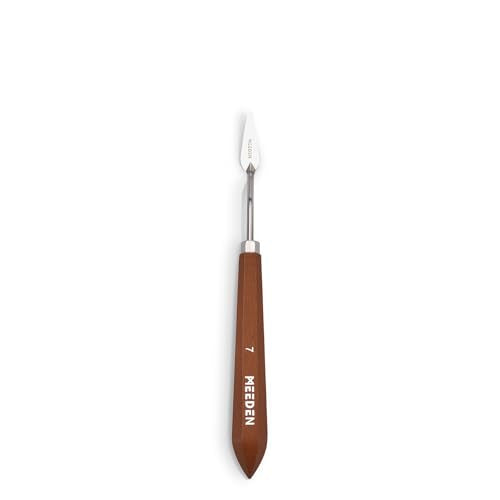 MEEDEN Artist Palette Painting Knife: 7.99" Flexible Stainless Steel Art Pallet Spatula Knife with Wooden Handle for Sculpting, Mixing & Texturing, #7 - style: #7