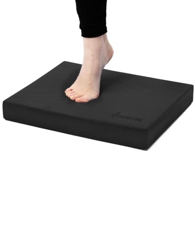 StrongTek Foam Balance Pad, High-Density TPE, 15.8 x 13 x 2 in, Non-Slip - color: Black
