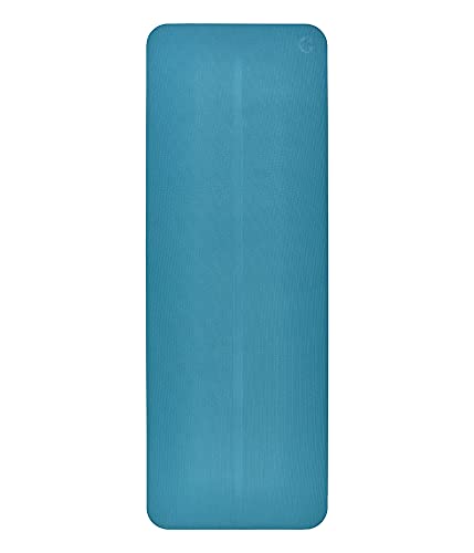 Manduka Begin Yoga Mat 68" - 5mm Cushioning | Comfortable, Lightweight & Reversible with Alignment Stripe | Budget-Friendly | 68 x 24 inches - style: Bondi Blue Mat