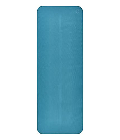 Manduka Begin Yoga Mat 68" - 5mm Cushioning | Comfortable, Lightweight & Reversible with Alignment Stripe | Budget-Friendly | 68 x 24 inches - style: Bondi Blue Mat
