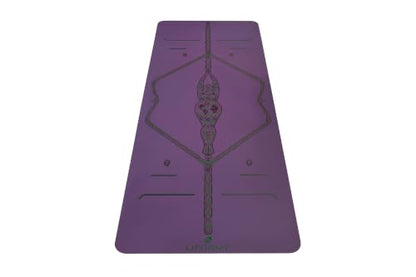 Liforme Printed Yoga Mat - Patented Alignment Design, Ultimate Grip - color: Mother Earth