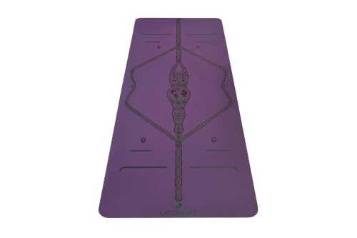 Liforme Printed Yoga Mat - Patented Alignment Design, Ultimate Grip - color: Mother Earth