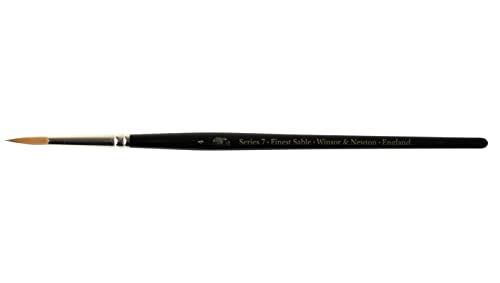 Winsor & Newton Series 7 Kolinsky Sable Brush, Round SH #4 | The World's Finest Watercolor Brush, Kolinsky Sable Hair, Rust-proof, Seamless Nickel Plated Ferrules, Hand-Made in England - size: #4, style: Round