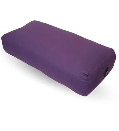 Everyday Yoga Premium Bolster, Soft Meditation Pillow, Multi-Colors | Carry Handle, Lightweight Cushion, Removable & Machine-Washable Cover, For Restorative Yoga & Relaxation - color: Plum, style: A. High Impact - Rectangular