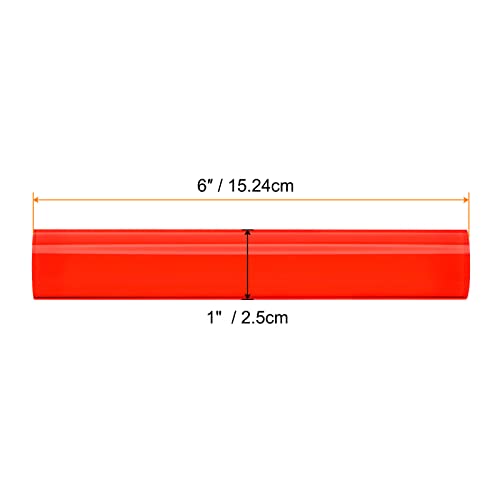 HARFINGTON Acrylic Clay Roller 6 Inch x 1 Inch Solid Non-Stick Plastic Round Tube Roller Polymer Clay Rod Fondant Rolling Pin for Shaping, Sculpting, Modeling DIY Crafts, Red - color: Red, size: 6 Inch x 1 Inch
