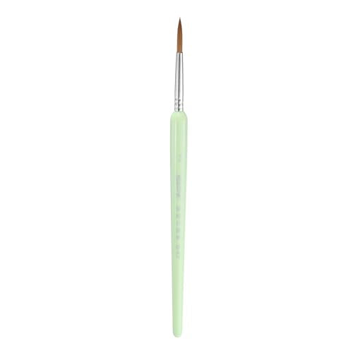 HARFINGTON Detail Paint Brushes 24mm Pointed Tip Nylon Hair Miniature Painting Brush for Watercolor Oil Acrylic Painting(7#), Green - color: Green, size: 7# 24mm