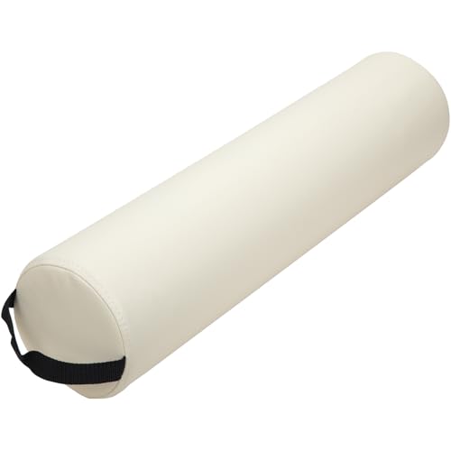 ForPro Full Round Bolster Pillow, Crème, Oil and Stain-Resistant, for Massage and Yoga, 6” R x 26” L - color: Crème, size: Full Round