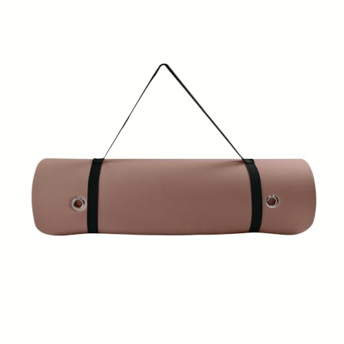TONE Fitness Hanging Yoga Mat, Pilates Mat, Exercise Mat for Home Workouts with Carry Strap | V Pattern | Multiple Colors - color: Mocha