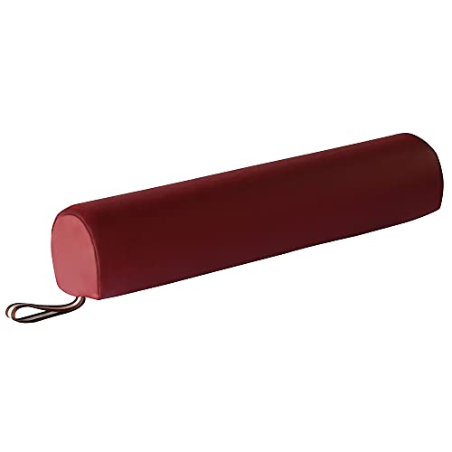 6"x26" 3/4 Round Massage Bolster - Burgundy - color: Red, size: 3/4 Round 6''