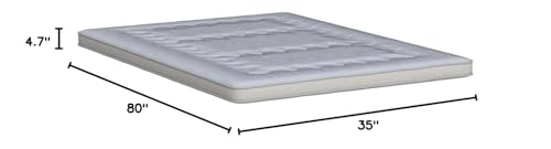 Dr.Futon Japanese Floor Futon Mattress Mat Extra Thick Folding Roll Up Bed for Guest,Lounger and Tavel - color: Silvergrey, size: Twin