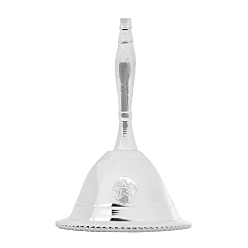 Altar Bell - Silver Plated - 3 Inches H (Pentacle) - color: Pentacle