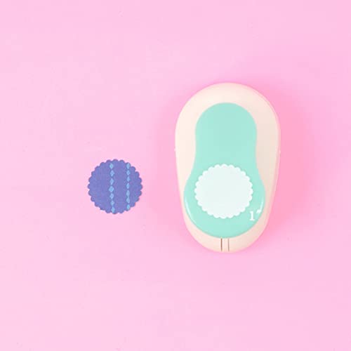 Craftelier - Scalloped Circle Punch 1" (2.54 cm) Diameter | Hole puncher, scrapbooking and crafts projects, lever punch, for paper and cardstock, size 2.75 x 1.77 x 2.36 in - size: Pack of 1: 1" Diameter