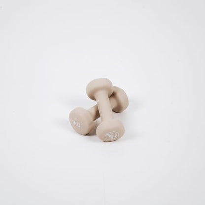 Pilates Prop Kit and Booty Band Bundle for Home Workouts- Includes Pilates Ring, Pilates Ball and 2.2 lb. Dumbbell, 3 Pack Booty Band Set-Beige