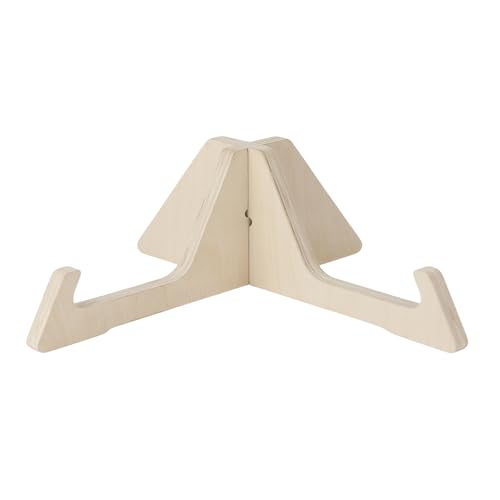 Wooden Balance Board Stand, Display Rack and Storage Holder for Balance Trainer and Wobble Board, Stable Organizer for Home Gym, Surf Training and Yoga Practice, 10 x 7.5 x 4 Inch