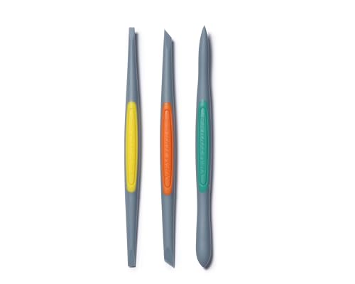 Xiem Clay Finishing Tools - 3pcs Set, Small, Strong & Firm Silicone for Sculpting and Detailing