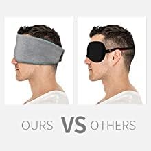 FRESHME Deluxe Cotton Sleep Mask Gift Set - 100% Blackout Large Comfortable Blindfold Adjustable Eye Mask Pillow in Gift Box for Men Women Side Sleeper Travel Meditation Airplane - color: B-upgraded Nose Pad & Gift Box