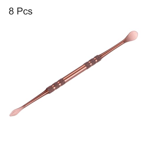 HARFINGTON 8 Pcs Wax Carving Tools 4.8" Double Ended Stainless Steel Wax & Clay Sculpting Wax Carvers Tools Modeling Spoon for Figures Clay Handmade Art Works, Rose Gold - color: Rose Gold