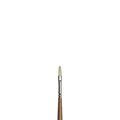 Winsor & Newton Artists' Oil Synthetic Brush, Filbert #2 | Synthetic Flagged Bristles, Excellent Color Carrying Capacity, Handmade in England, For Oil Paint - style: Filbert #2