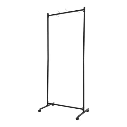 Hanging Yoga Mat Holder, Metal Rolling Yoga Mat cart, Double-Sided Storage Rack with wheels, Floor Standing Square Tube Storage Shelf for Home Gym, Fitness Club,Yoga Studio (Black)
