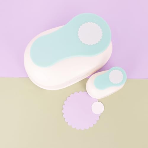 Craftelier - Scalloped Circle Punch 3" (7.62 cm) Diameter | Hole puncher, scrapbooking and crafts projects, lever punch, for paper and cardstock, size 5.9 x 3.74 x 4.13 in - size: Pack of 1: 3" Diameter