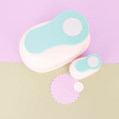 Craftelier - Scalloped Circle Punch 3" (7.62 cm) Diameter | Hole puncher, scrapbooking and crafts projects, lever punch, for paper and cardstock, size 5.9 x 3.74 x 4.13 in - size: Pack of 1: 3" Diameter