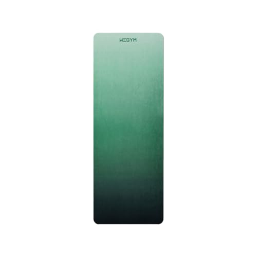 WeGym Yoga Mat, 4 mm Cushioned Non-Slip for Yoga, Pilates and Home Workouts | Cushioned 4 mm profile, non-slip surface, yoga, Pilates, home workouts - color: Green Ombre, style: Art Deco